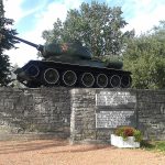 Soviet tank monument in Narva